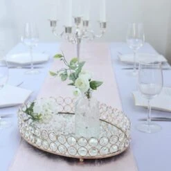 Metal Crystal Beaded Oval Mirror Serving Tray 34 Metal Crystal Beaded Oval Mirror Serving Tray -Optimal Home Decoration metal crystal beaded oval mirror serving tray 29041839013951