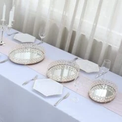 Metal Crystal Beaded Oval Mirror Serving Tray 36 Metal Crystal Beaded Oval Mirror Serving Tray -Optimal Home Decoration metal crystal beaded oval mirror serving tray 29041839079487