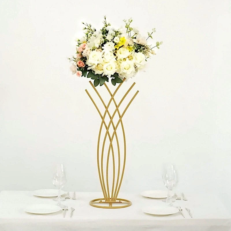 Metal Flower Display Stand Mermaid Tail Design Wedding Centerpiece - Gold 8 Metal Flower Display Stand Mermaid Tail Design Wedding Centerpiece - Gold - Image 6