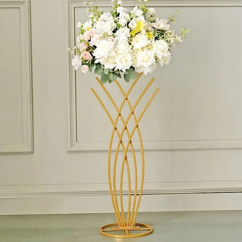 Metal Flower Display Stand Mermaid Tail Design Wedding Centerpiece - Gold 6 Metal Flower Display Stand Mermaid Tail Design Wedding Centerpiece - Gold - Image 4