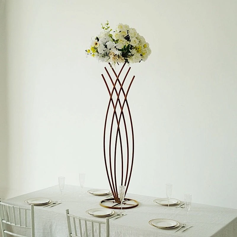 Metal Flower Display Stand Mermaid Tail Design Wedding Centerpiece - Gold 15 Metal Flower Display Stand Mermaid Tail Design Wedding Centerpiece - Gold - Image 13