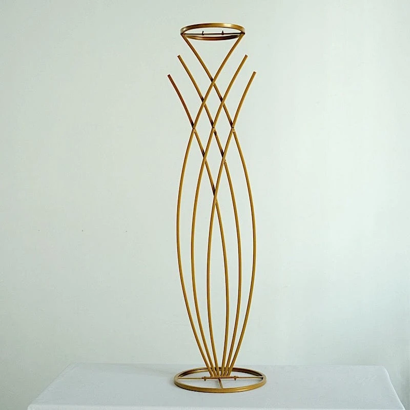 Metal Flower Display Stand Mermaid Tail Design Wedding Centerpiece - Gold 20 Metal Flower Display Stand Mermaid Tail Design Wedding Centerpiece - Gold - Image 18