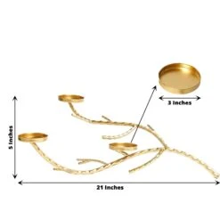 Metal Manzanita Tree Branch Candelabra Candle Holders - Gold -Optimal Home Decoration metal manzanita tree branch candelabra candle holders gold 29713259757631