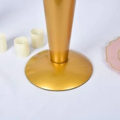 Metal Trumpet Wedding Flower Vase -Optimal Home Decoration metal trumpet wedding flower vase gold 29031951368255