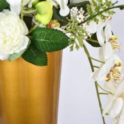 Metal Trumpet Wedding Flower Vase -Optimal Home Decoration metal trumpet wedding flower vase gold 29031975223359