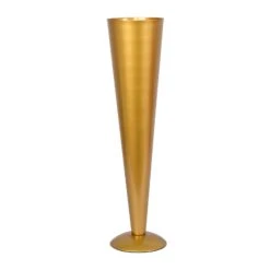 Metal Trumpet Wedding Flower Vase -Optimal Home Decoration metal trumpet wedding flower vase gold vase a71 28 gold 29031951302719