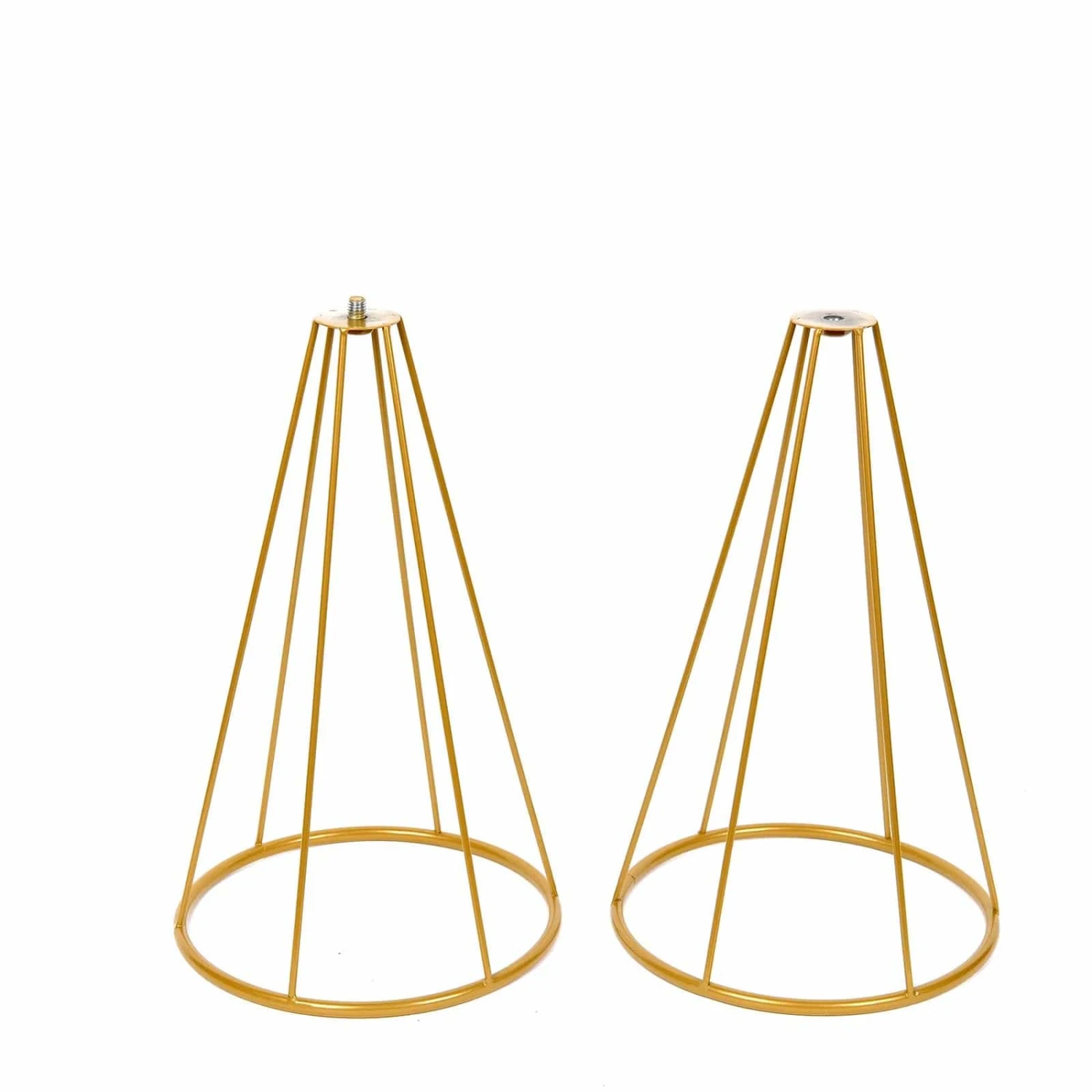 Reversible Geometric Metal Flower Stands Pedestals Centerpieces - Gold 5 Reversible Geometric Metal Flower Stands Pedestals Centerpieces - Gold - Image 3
