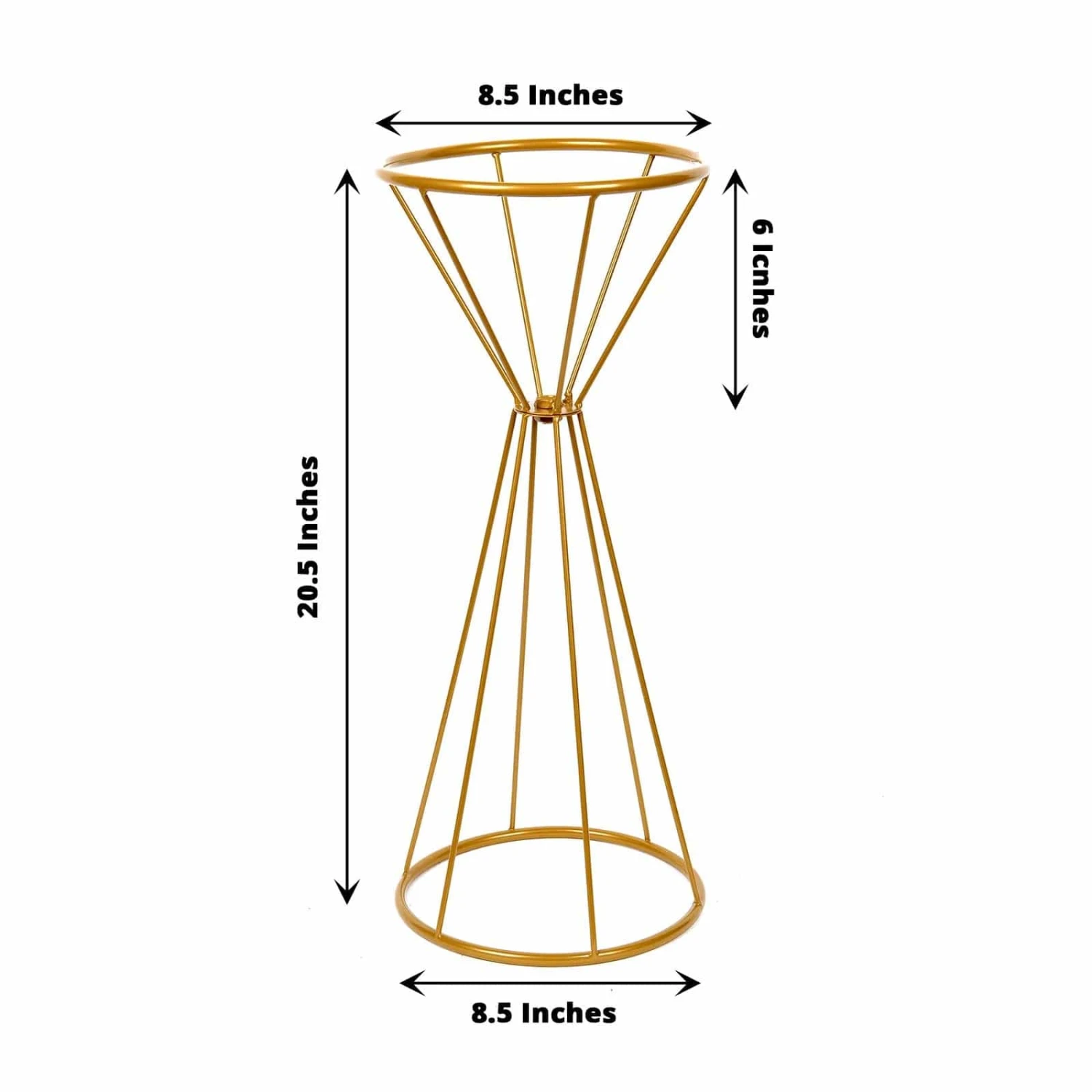 Reversible Geometric Metal Flower Stands Pedestals Centerpieces - Gold 12 Reversible Geometric Metal Flower Stands Pedestals Centerpieces - Gold - Image 10