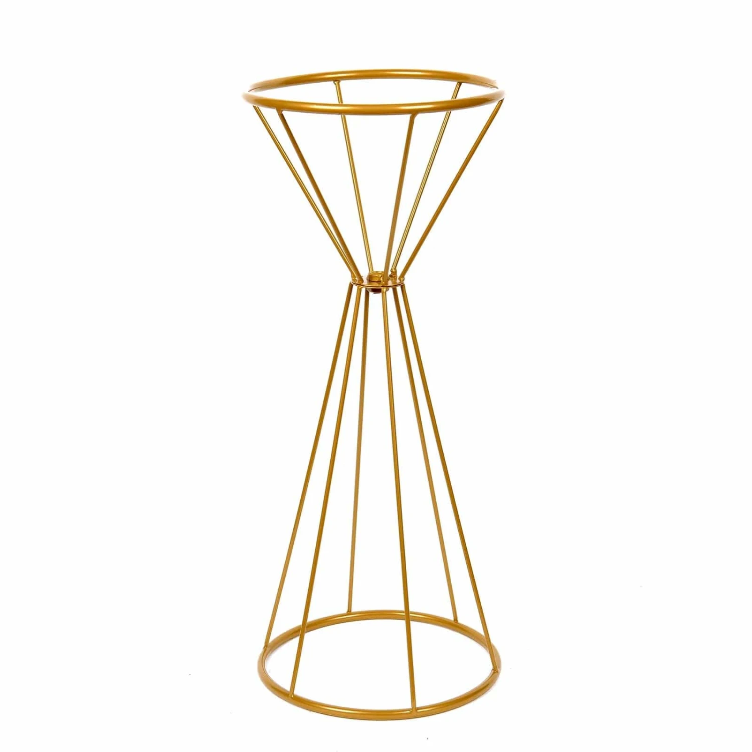 Reversible Geometric Metal Flower Stands Pedestals Centerpieces - Gold 11 Reversible Geometric Metal Flower Stands Pedestals Centerpieces - Gold - Image 9