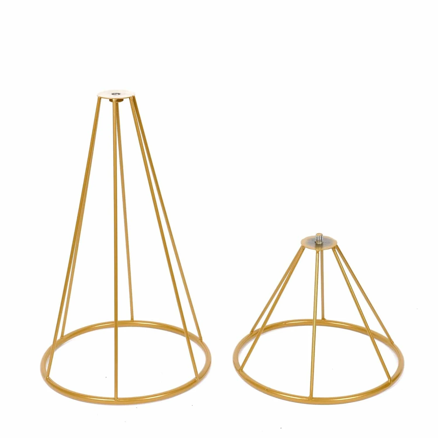 Reversible Geometric Metal Flower Stands Pedestals Centerpieces - Gold 13 Reversible Geometric Metal Flower Stands Pedestals Centerpieces - Gold - Image 11