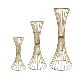 Reversible Trumpet Metal Flower Stand Pedestal Centerpiece - Gold 40 Reversible Trumpet Metal Flower Stand Pedestal Centerpiece - Gold -Optimal Home Decoration reversible trumpet metal flower stand pedestal centerpiece gold 30392707711039
