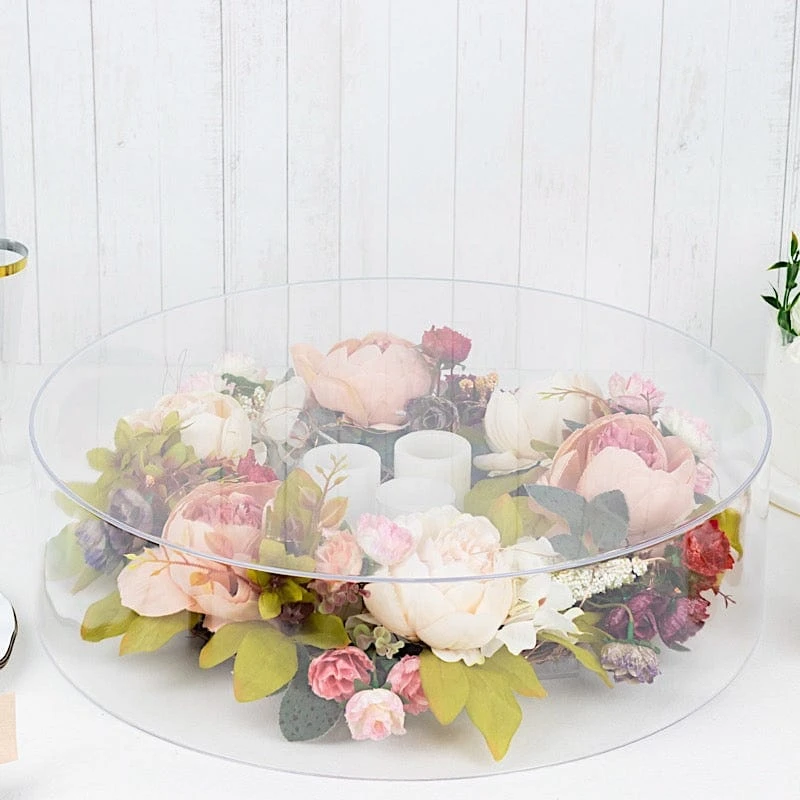 Round Acrylic Cake Stand Pedestal Riser With Hollow Bottom - Clear 18 Round Acrylic Cake Stand Pedestal Riser With Hollow Bottom - Clear - Image 16