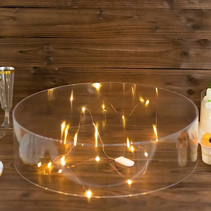 Round Acrylic Cake Stand Pedestal Riser With Hollow Bottom - Clear 17 Round Acrylic Cake Stand Pedestal Riser With Hollow Bottom - Clear - Image 15