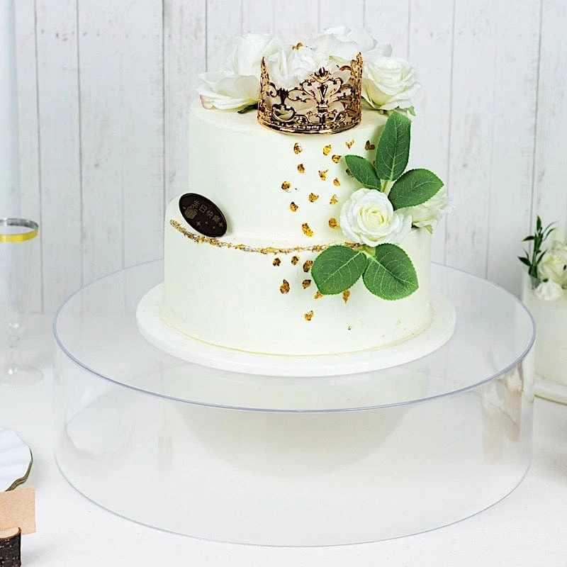 Round Acrylic Cake Stand Pedestal Riser With Hollow Bottom - Clear 16 Round Acrylic Cake Stand Pedestal Riser With Hollow Bottom - Clear - Image 14