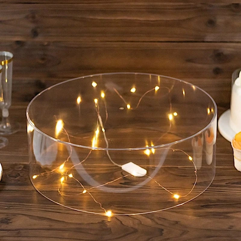 Round Acrylic Cake Stand Pedestal Riser With Hollow Bottom - Clear 11 Round Acrylic Cake Stand Pedestal Riser With Hollow Bottom - Clear - Image 9