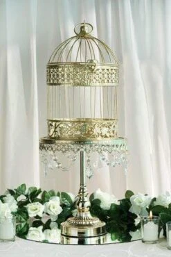 Set Of 2 9" And 13" Tall Metal Bird Cages Wedding Card Holder Centerpieces - Gold 19 Set Of 2 9" And 13" Tall Metal Bird Cages Wedding Card Holder Centerpieces - Gold -Optimal Home Decoration set of 2 9 and 13 tall metal bird cages wedding card holder centerpieces gold iron lg bdcg gold 4763733688383