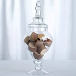 Set Of 3 10" 12" 14" Tall Glass Apothecary Jars Containers With Lids - Clear 16 Set Of 3 10" 12" 14" Tall Glass Apothecary Jars Containers With Lids - Clear -Optimal Home Decoration set of 3 10 12 14 tall glass apothecary jars containers with lids clear glas jar12 clr 28560095543359