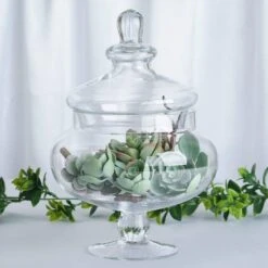Set Of 3 10" 12" 14" Tall Glass Apothecary Jars Containers With Lids - Clear 15 Set Of 3 10" 12" 14" Tall Glass Apothecary Jars Containers With Lids - Clear -Optimal Home Decoration set of 3 10 12 14 tall glass apothecary jars containers with lids clear glas jar12 clr 4763737980991