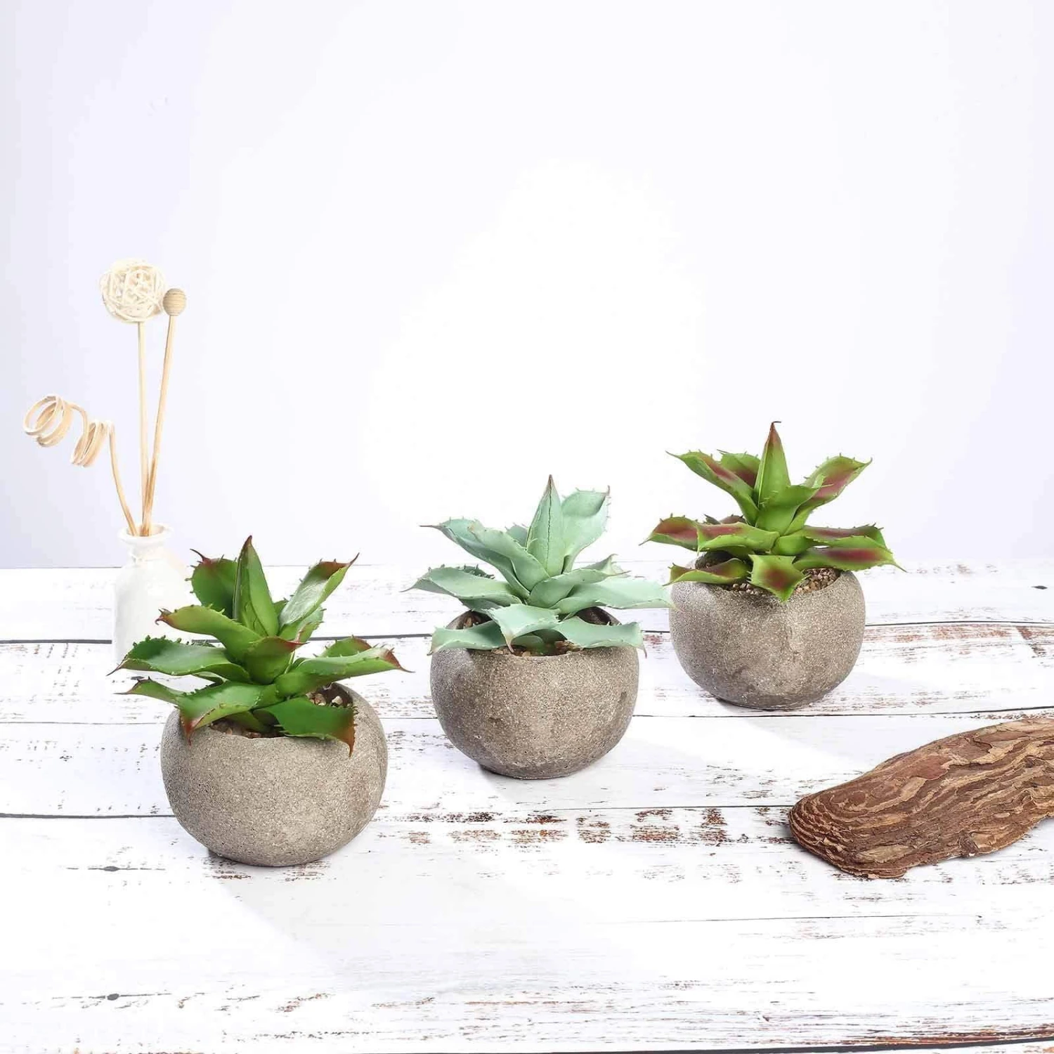 Set Of 3 5" Tall Faux Aloe Succulent Plants With Round Pots - Assorted Colors 8 Set Of 3 5" Tall Faux Aloe Succulent Plants With Round Pots - Assorted Colors - Image 6