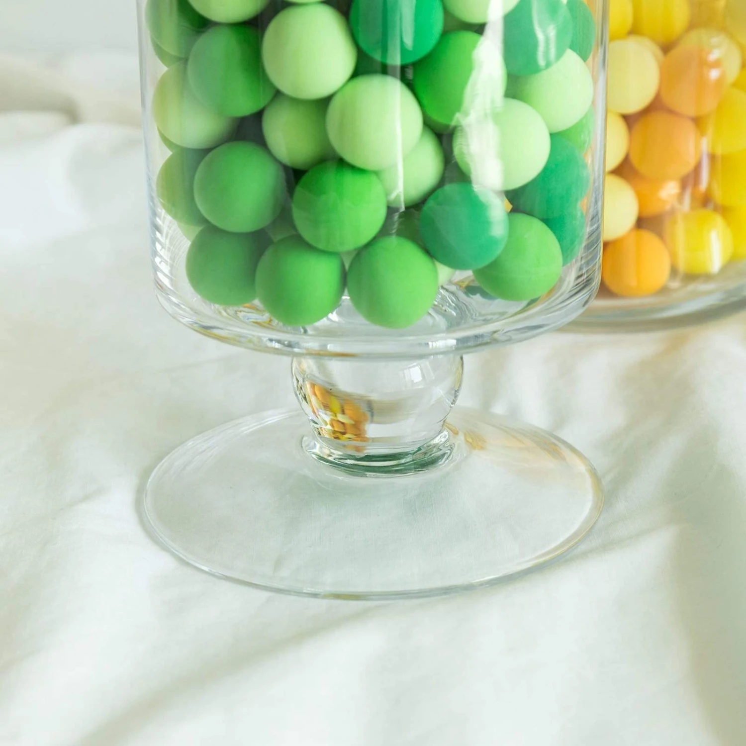 Set Of 3 9" 13" 14" Tall Glass Apothecary Jars Containers With Lids - Clear 8 Set Of 3 9" 13" 14" Tall Glass Apothecary Jars Containers With Lids - Clear - Image 6