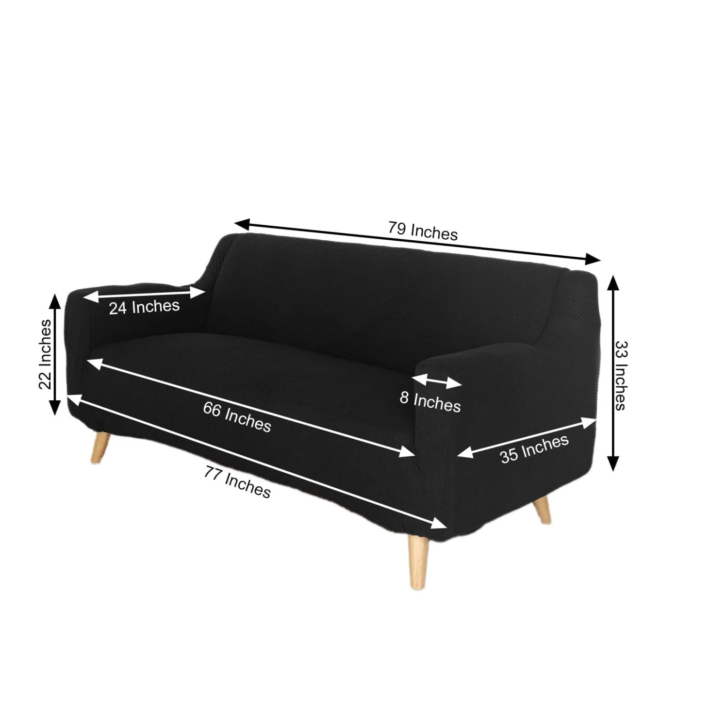 Spandex Jacquard Stretch Sofa Slipcover 5 Spandex Jacquard Stretch Sofa Slipcover - Image 3