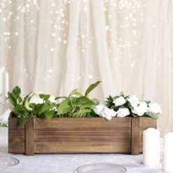 Wood Rectangular Box Planter Holders Centerpieces Dark Brown 40 Wood Rectangular Box Planter Holders Centerpieces Dark Brown -Optimal Home Decoration wood rectangular box planter holders centerpieces dark brown 29041851301951