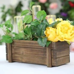 Wood Rectangular Box Planter Holders Centerpieces Dark Brown 27 Wood Rectangular Box Planter Holders Centerpieces Dark Brown -Optimal Home Decoration wood rectangular box planter holders centerpieces dark brown 29042615091263