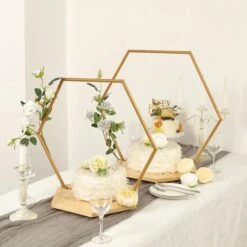 Wood With Hexagon Geometric Metal Arch Cake Display Stand - Gold 31 Wood With Hexagon Geometric Metal Arch Cake Display Stand - Gold -Optimal Home Decoration wood with hexagon geometric metal arch cake display stand gold 29565481418815