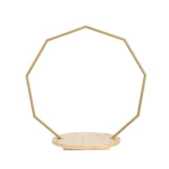 Wood With Nonagon Geometric Metal Arch Cake Display Stand - Gold 29 Wood With Nonagon Geometric Metal Arch Cake Display Stand - Gold -Optimal Home Decoration wood with nonagon geometric metal arch cake display stand gold 29565527228479