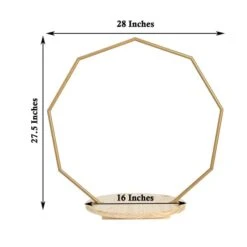 Wood With Nonagon Geometric Metal Arch Cake Display Stand - Gold 37 Wood With Nonagon Geometric Metal Arch Cake Display Stand - Gold -Optimal Home Decoration wood with nonagon geometric metal arch cake display stand gold 29565527490623