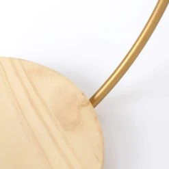 Wood With Round Geometric Metal Arch Cake Display Stand - Gold -Optimal Home Decoration wood with round geometric metal arch cake display stand gold 29565483352127