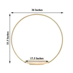 Wood With Round Geometric Metal Arch Cake Display Stand - Gold -Optimal Home Decoration wood with round geometric metal arch cake display stand gold 29565483614271